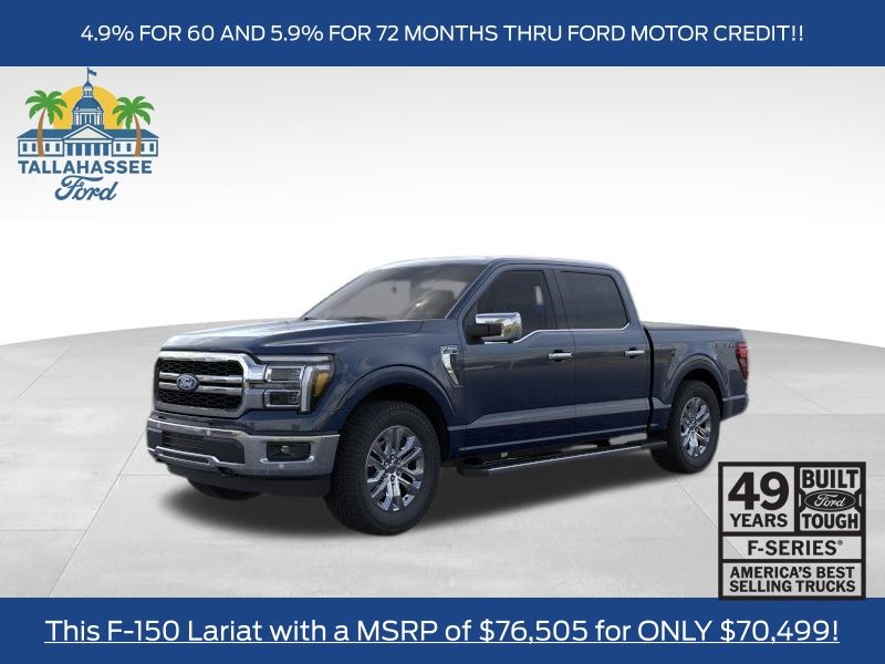 Antimatter Blue Metallic 2026 Ford F-150 Lariat SuperCrew 4WD Pickup Truck Four-Wheel Drive Automatic