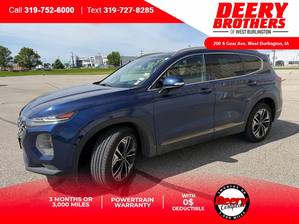 Stormy Blue 2020 Hyundai Santa Fe 2.0T Limited AWD SUV / Crossover All-Wheel Drive 8-Speed Automatic