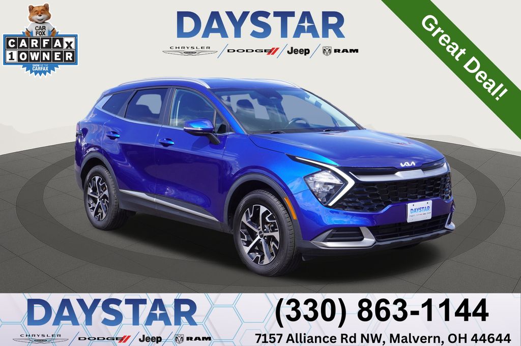 Sapphire Blue 2023 Kia Sportage SUV / Crossover All-Wheel Drive 8-Speed Automatic