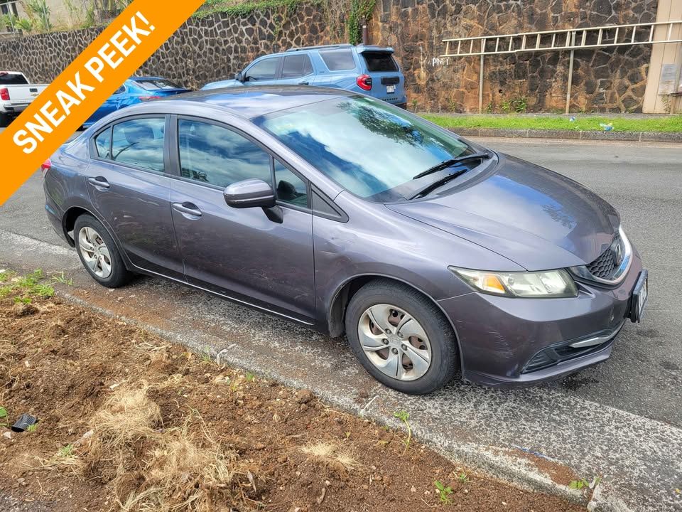 Gray (Modern Steel Metallic) 2014 Honda Civic LX Sedan Front-Wheel Drive Continuously Variable Transmission