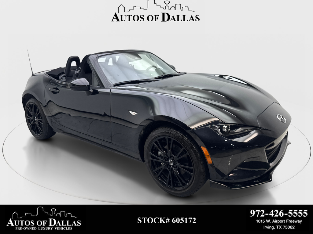 Jet Black Mica 2024 Mazda MX-5 Miata Convertible Rear-Wheel Drive 6-Speed Manual
