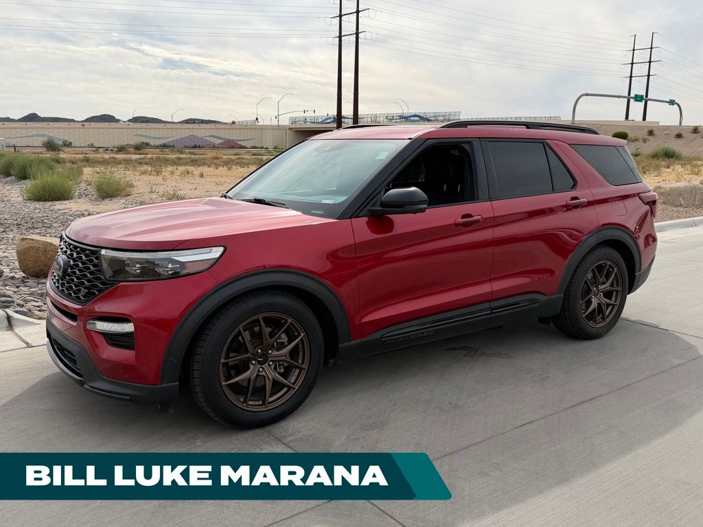 Rapid Red Metallic Tinted Clearcoat 2021 Ford Explorer SUV / Crossover All-Wheel Drive Automatic