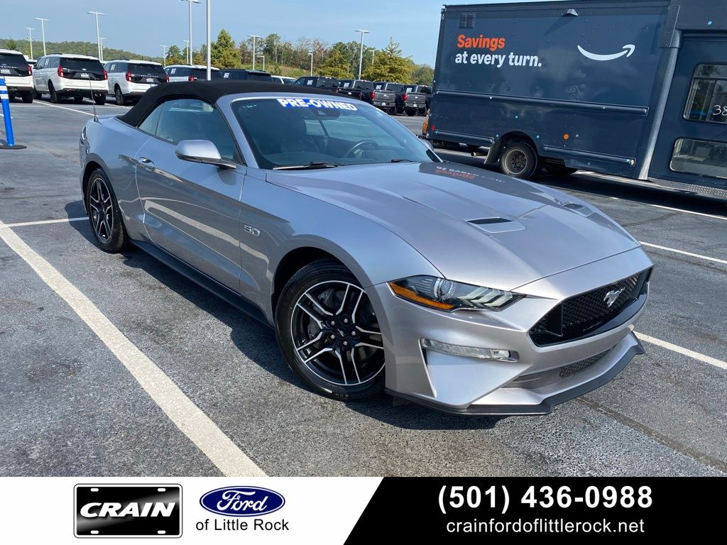 Iconic Silver Metallic 2022 Ford Mustang Convertible Rear-Wheel Drive Automatic