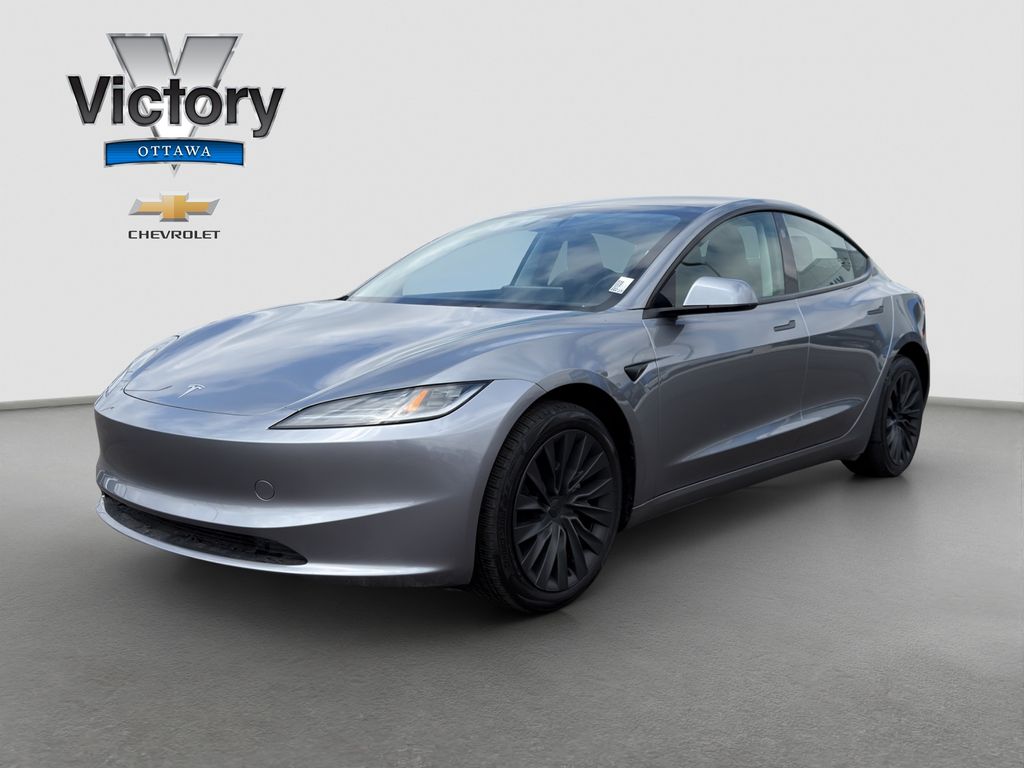 Gray 2025 Tesla Model 3 Long Range AWD Sedan All-Wheel Drive 1-Speed Automatic