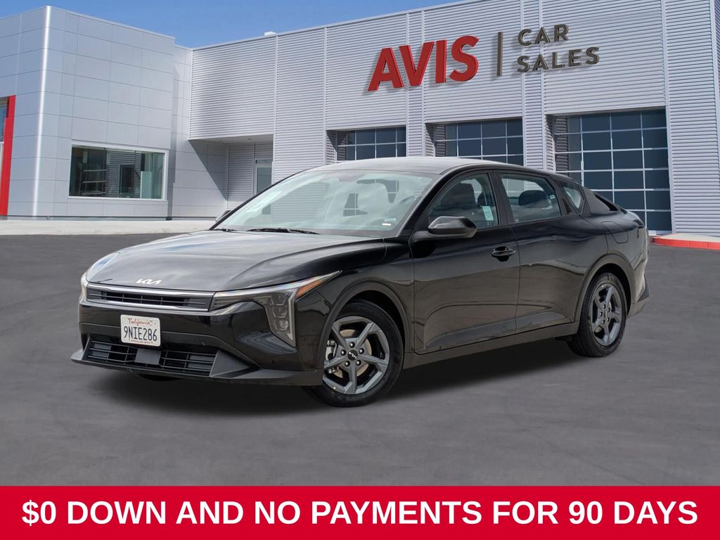 Aurora Black 2025 Kia K4 Sedan Front-Wheel Drive Continuously Variable Transmission