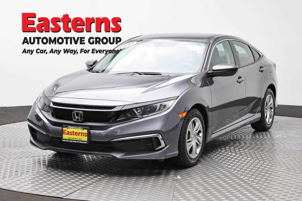 Gray 2021 Honda Civic LX FWD Sedan Front-Wheel Drive Continuously Variable Transmission
