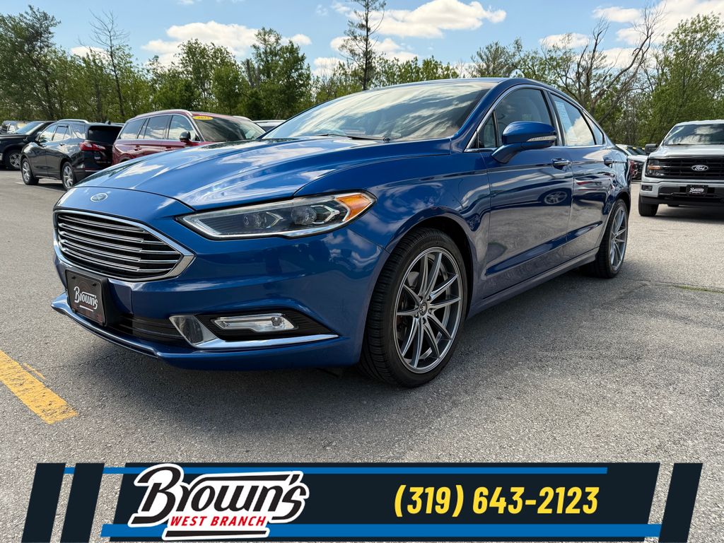 Lightning Blue 2017 Ford Fusion Titanium Sedan Front-Wheel Drive 6-Speed Automatic