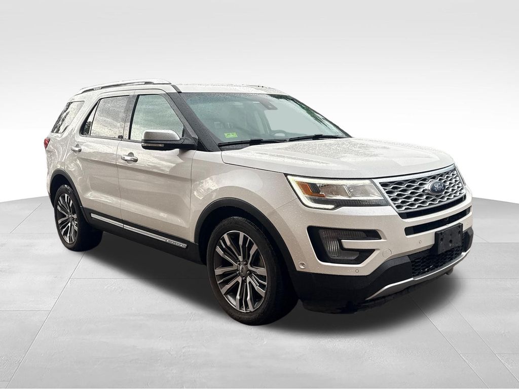 White Platinum Clearcoat Metallic 2016 Ford Explorer SUV / Crossover All-Wheel Drive 6-Speed Automatic