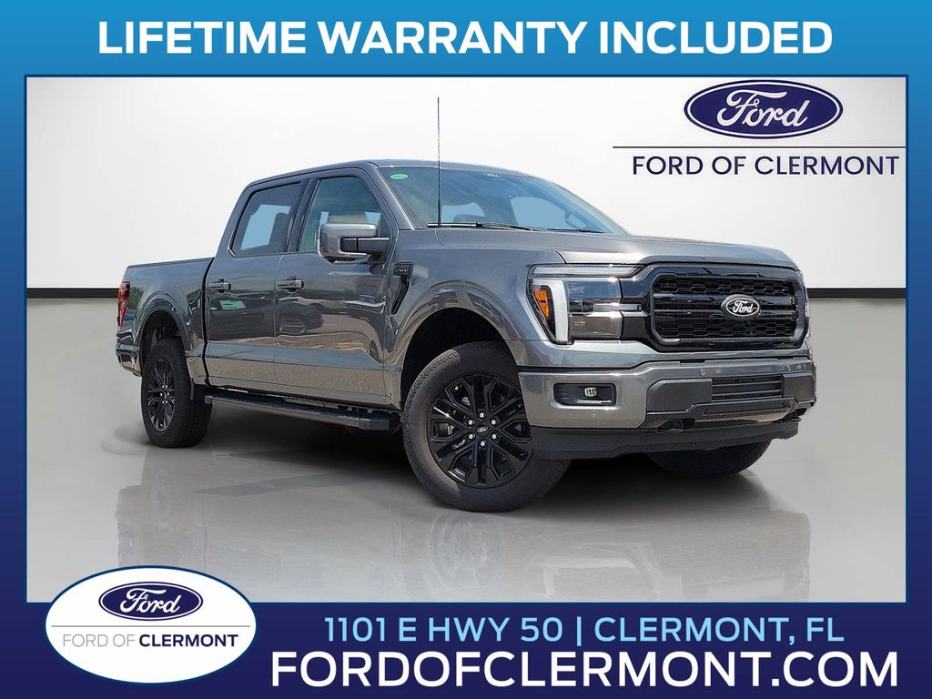 Carbonized Gray Metallic 2025 Ford F-150 Lariat SuperCrew 4WD Pickup Truck Four-Wheel Drive Automatic