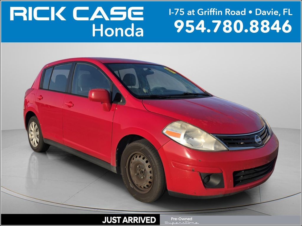 Red Alert Metallic 2012 Nissan Versa Hatchback Front-Wheel Drive 4-Speed Automatic