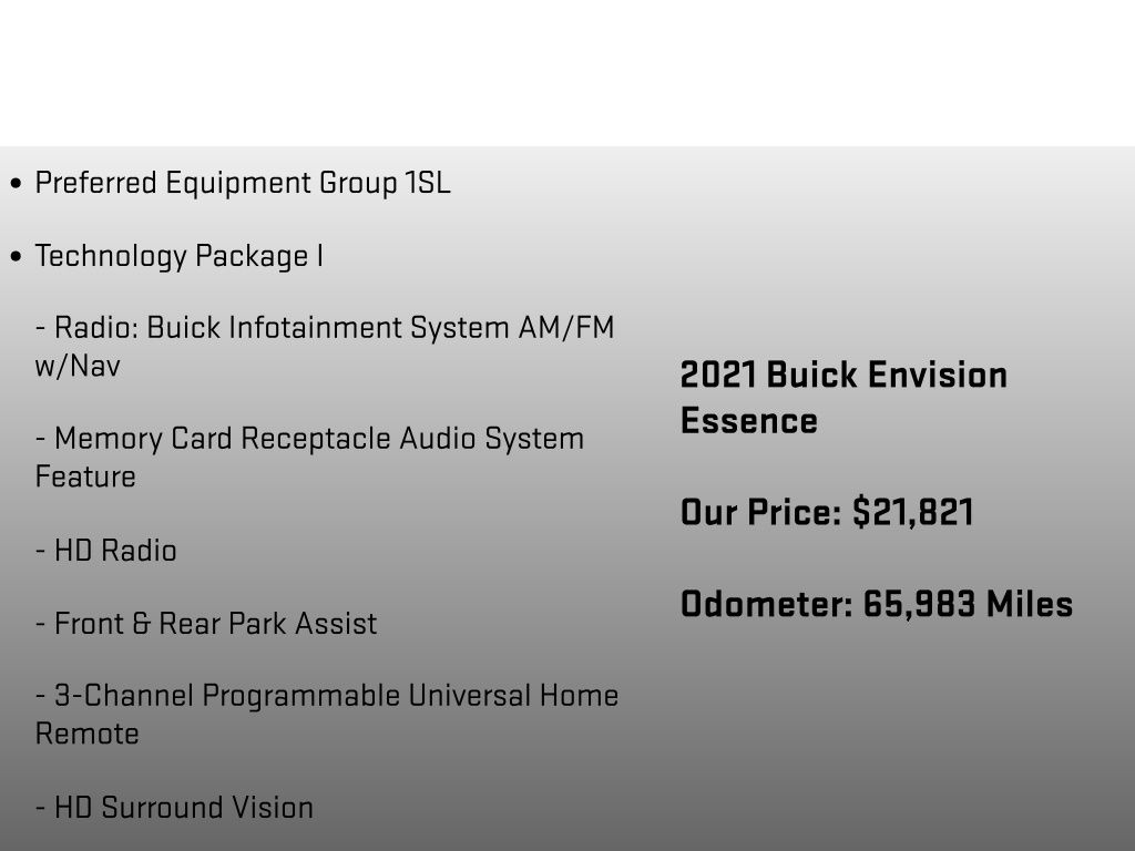 2021 Buick Envision Essence Blue at Honda North