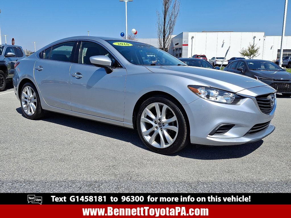 Sonic Silver Metallic 2016 Mazda MAZDA6 i Touring Sedan Front-Wheel Drive 6-Speed Automatic