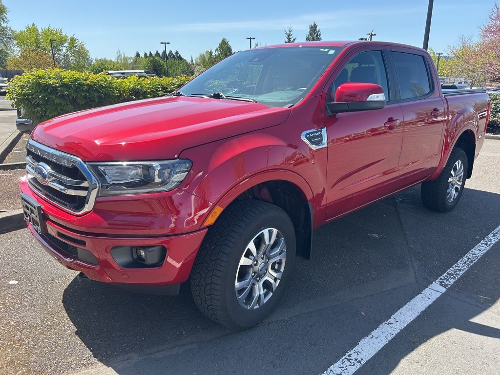 Rapid Red Metallic Tinted Clearcoat 2021 Ford Ranger Lariat SuperCrew 4WD Pickup Truck Four-Wheel Drive Automatic