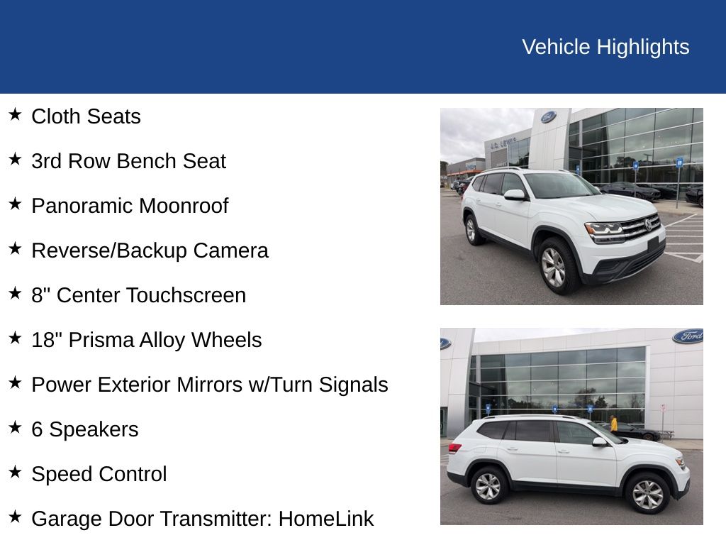 2018 Volkswagen Atlas 3.6L V6 Launch Edition