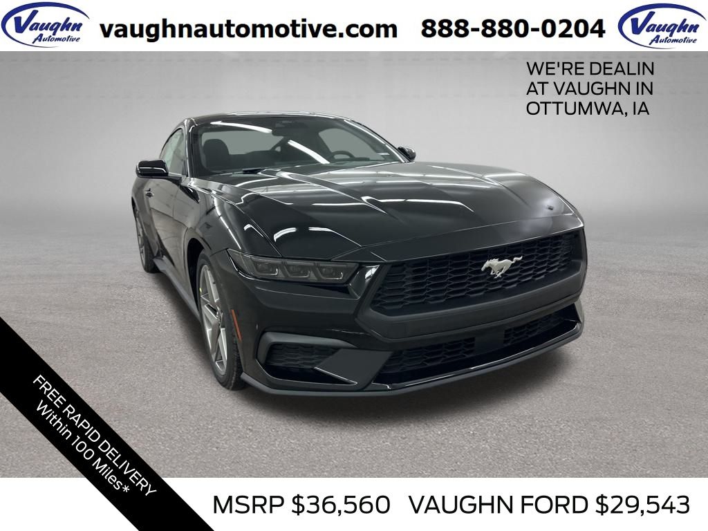 Shadow Black 2026 Ford Mustang EcoBoost Fastback RWD Coupe Rear-Wheel Drive Automatic