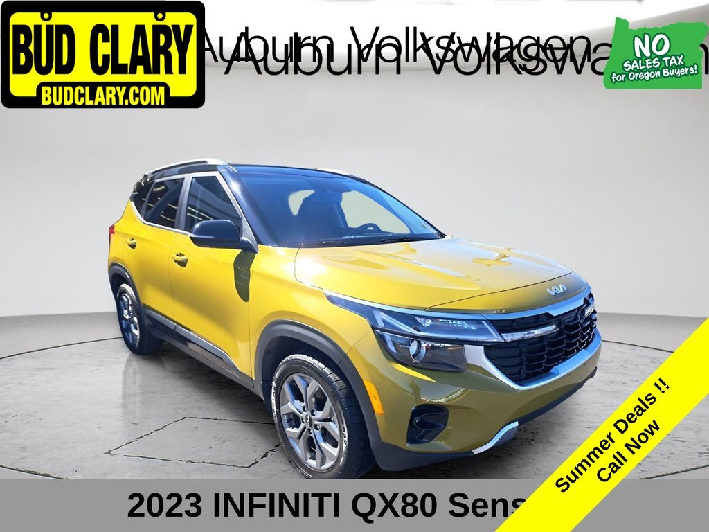 Valais Green/Black Roof 2024 Kia Seltos SUV / Crossover All-Wheel Drive Continuously Variable Transmission