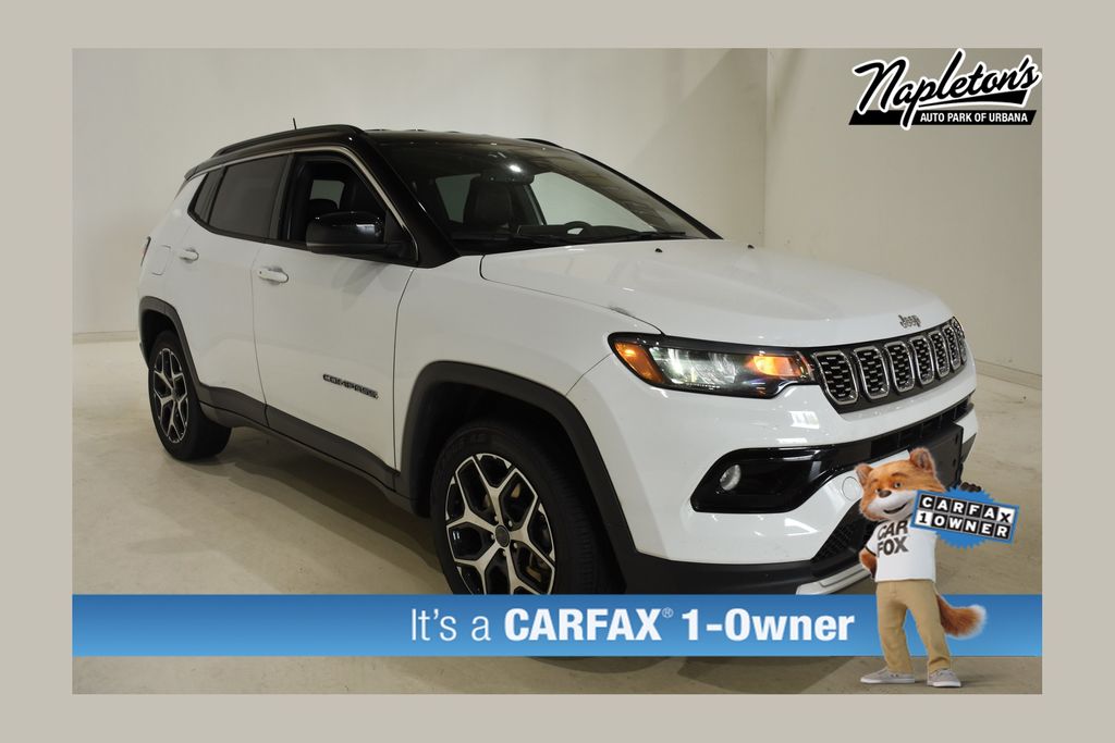 Bright White Clearcoat 2025 Jeep Compass SUV / Crossover Four-Wheel Drive 8-Speed Automatic