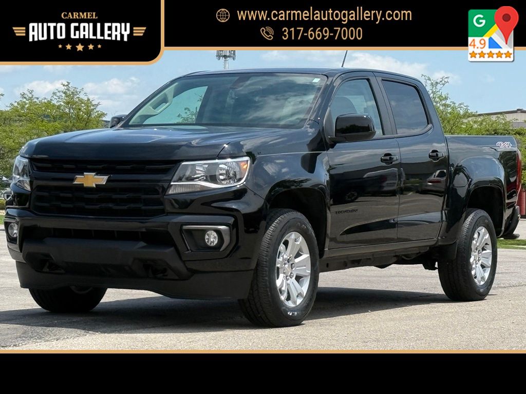 Black 2022 Chevrolet Colorado Pickup Truck Four-Wheel Drive 8-Speed Automatic