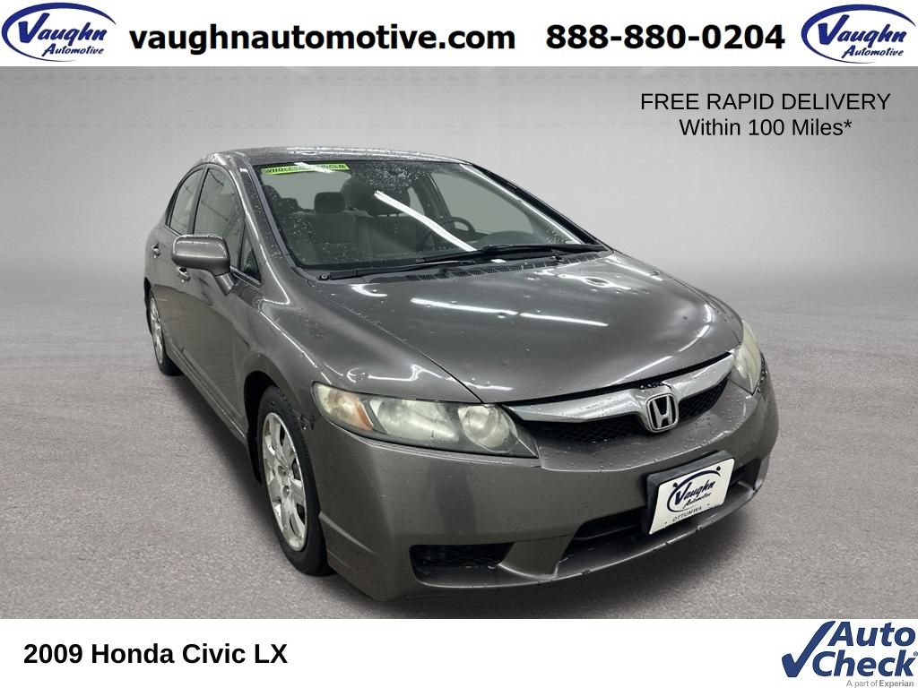 Urban Titanium Metallic 2009 Honda Civic Sedan Front-Wheel Drive 5-Speed Automatic