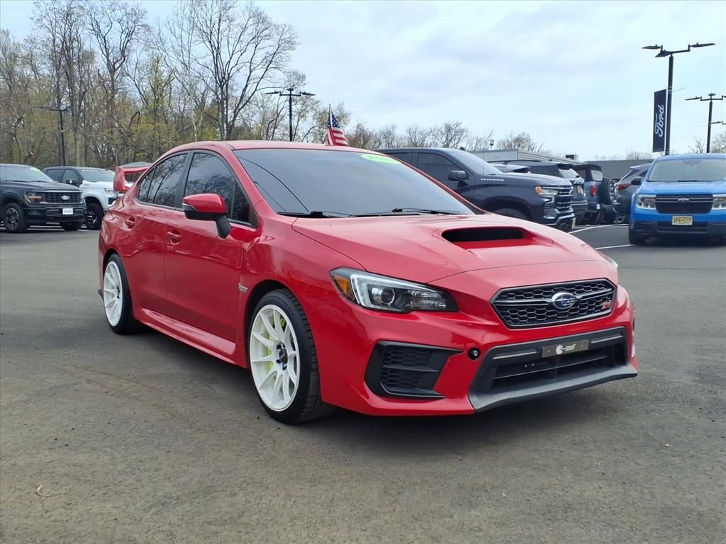 Pure Red 2021 Subaru WRX STI Limited AWD with Low Profile Spoiler Sedan All-Wheel Drive 6-Speed Manual