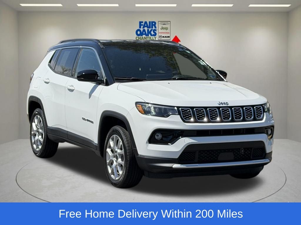 Bright White Clearcoat 2025 Jeep Compass SUV / Crossover Four-Wheel Drive 8-Speed Automatic