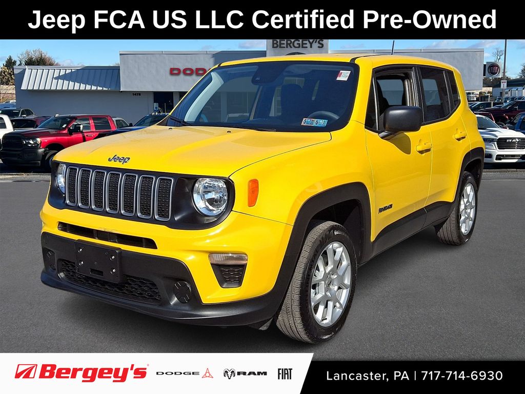 Solar Yellow Clearcoat 2023 Jeep Renegade Latitude 4WD SUV / Crossover Four-Wheel Drive 9-Speed Automatic