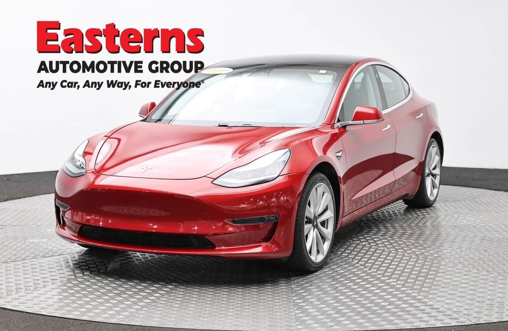 Red Multi-Coat 2018 Tesla Model 3 Long Range AWD Sedan All-Wheel Drive 1-Speed Automatic
