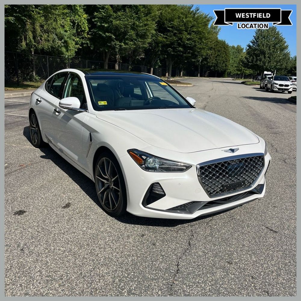 White 2021 Genesis G70 Sedan Rear-Wheel Drive 8-Speed Automatic