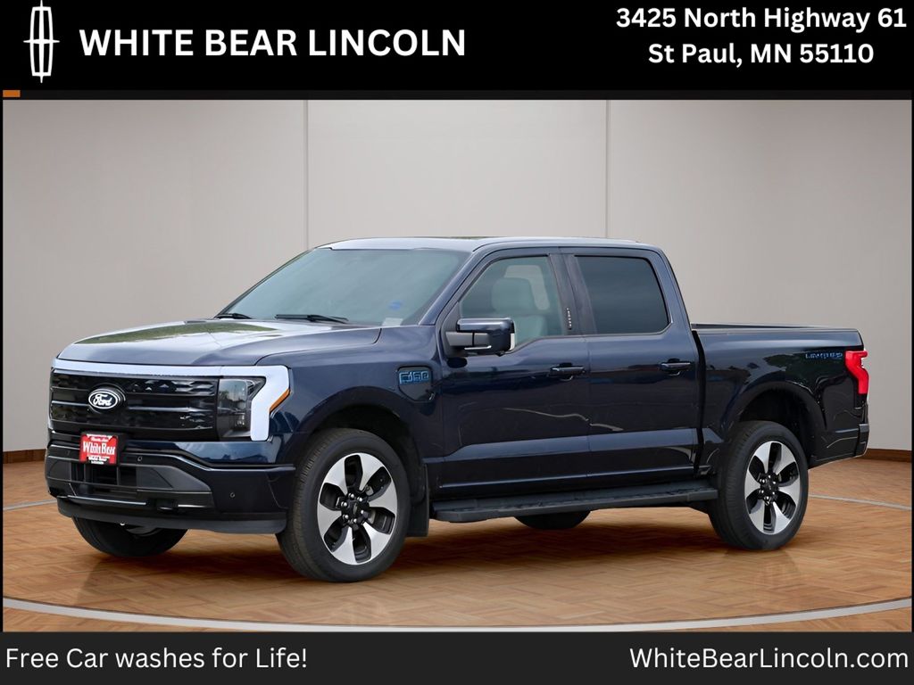 Antimatter Blue Metallic 2024 Ford F-150 Lightning Pickup Truck All-Wheel Drive Automatic