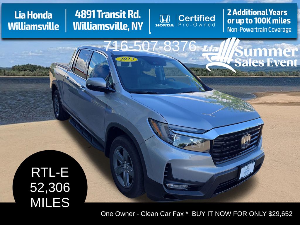 Lunar Silver Metallic 2023 Honda Ridgeline Pickup Truck All-Wheel Drive 9-Speed Automatic