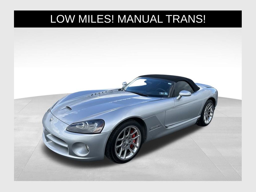 Bright Silver Metallic 2005 Dodge Viper SRT10 Roadster RWD Convertible Rear-Wheel Drive 6-Speed Manual