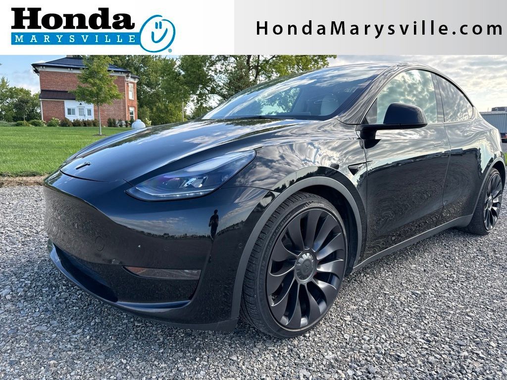 Solid Black 2022 Tesla Model Y SUV / Crossover All-Wheel Drive 1-Speed Automatic