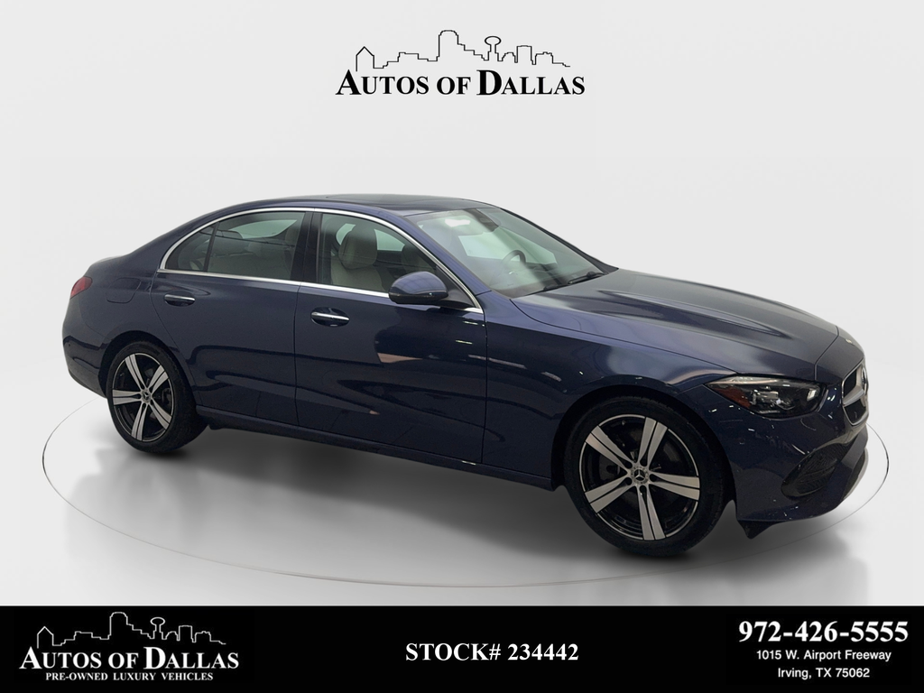 Blue 2024 Mercedes-Benz C-Class Sedan Rear-Wheel Drive 9-Speed Automatic