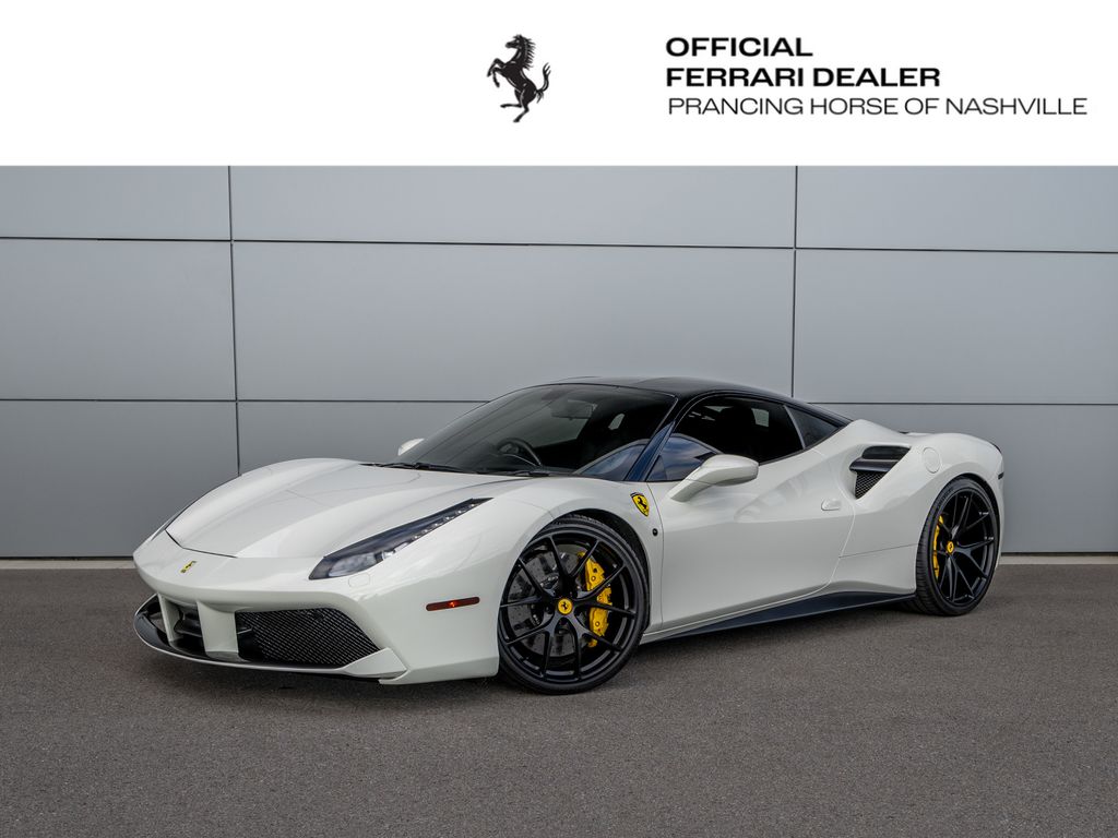 White 2018 Ferrari 488 Coupe Rear-Wheel Drive 7-Speed Automatic