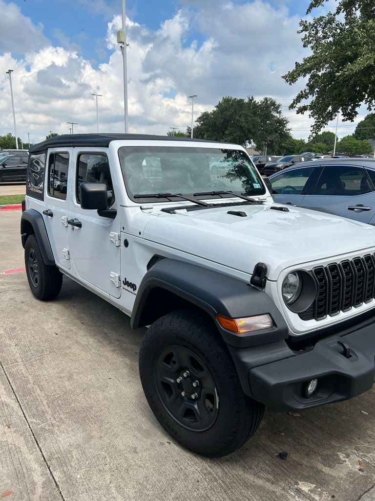 Bright White Clearcoat 2025 Jeep Wrangler Sport 4-Door 4WD SUV / Crossover Four-Wheel Drive 6-Speed Manual