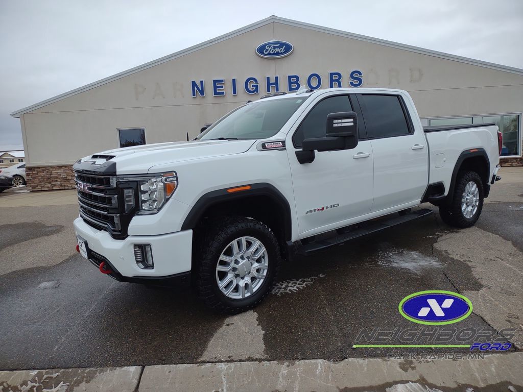 Summit White 2020 GMC Sierra 2500HD AT4 Crew Cab 4WD Pickup Truck Four-Wheel Drive Automatic