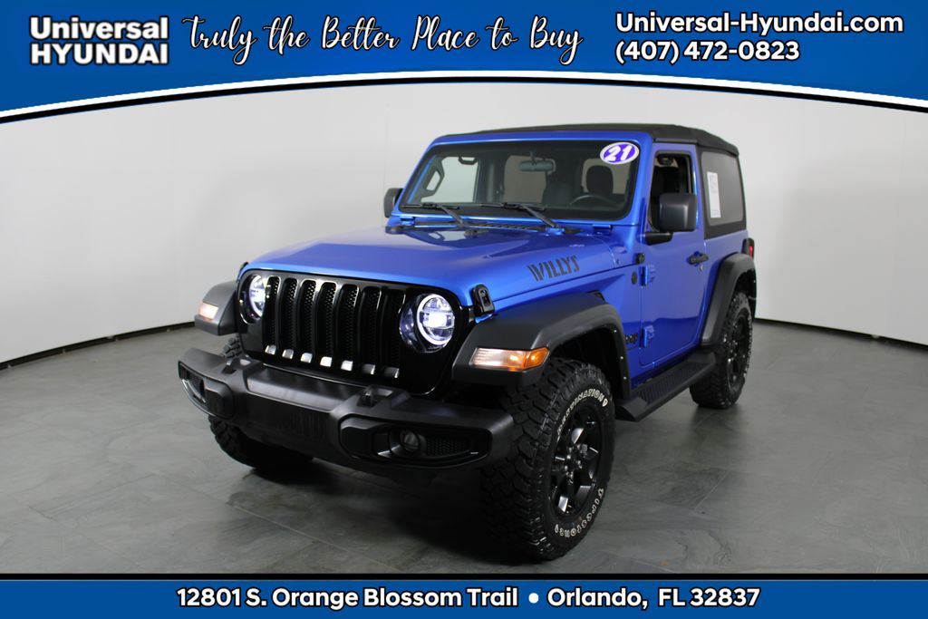 Hydro Blue Pearl Coat 2021 Jeep Wrangler SUV / Crossover Four-Wheel Drive 6-Speed Manual