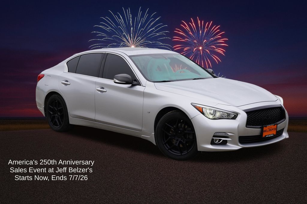 Gray (Liquid Platinum) 2014 INFINITI Q50 Sedan All-Wheel Drive 7-Speed Automatic