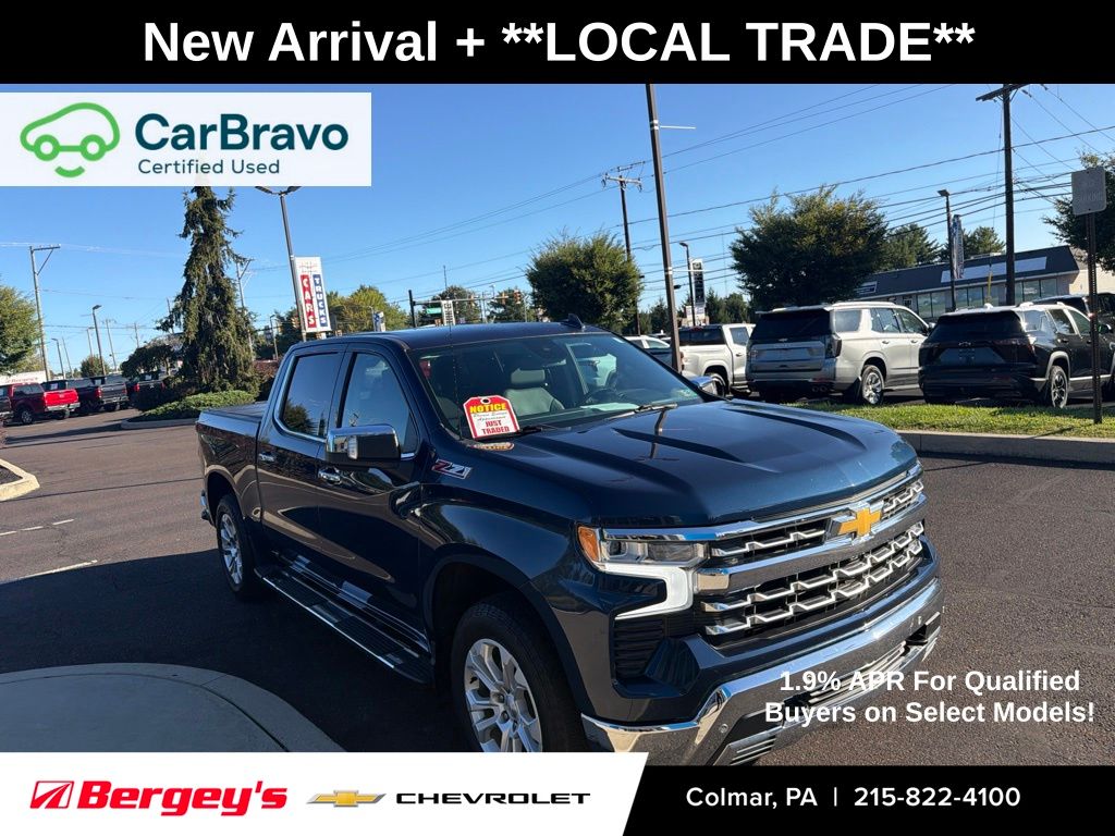 Northsky Blue Metallic 2022 Chevrolet Silverado 1500 Pickup Truck Four-Wheel Drive Automatic