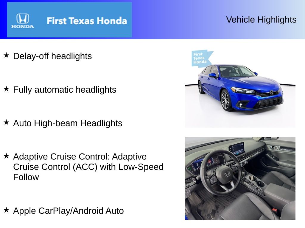 New Car 2023 Honda Civic  Touring For Sale Under $30,000 In Austin, Texas