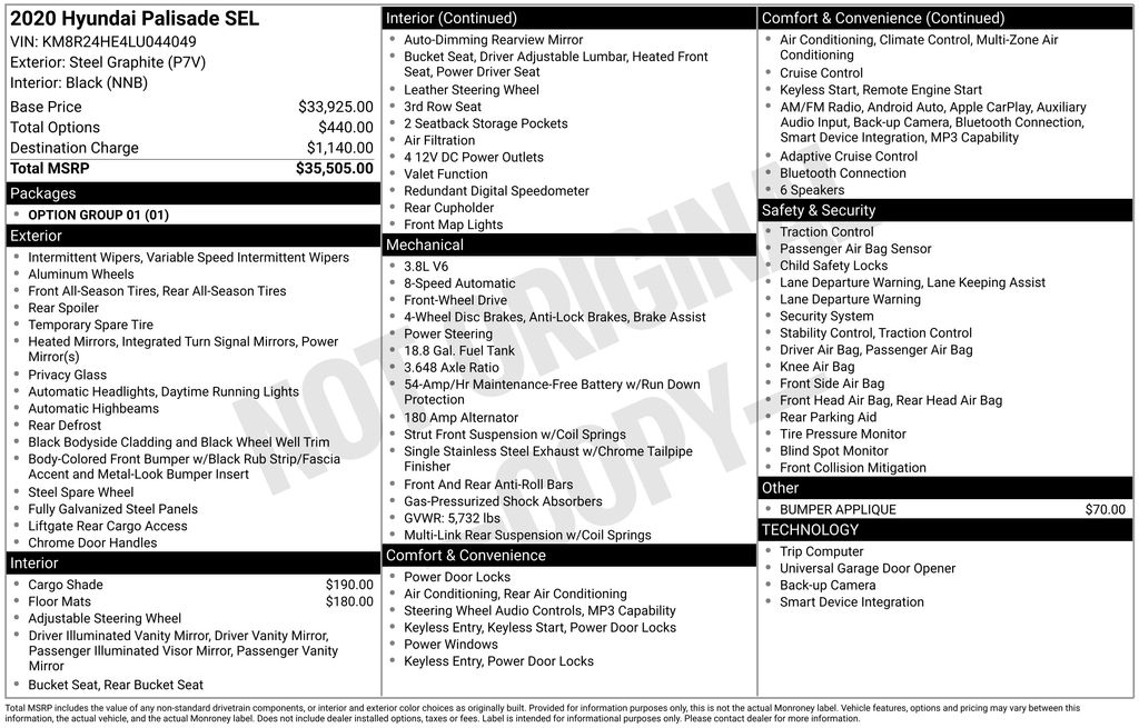 Certified Used 2020 Gray Hyundai SEL image 2
