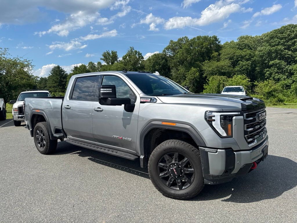 Sterling Metallic 2025 GMC Sierra 2500HD AT4 Crew Cab 4WD Pickup Truck Four-Wheel Drive Automatic