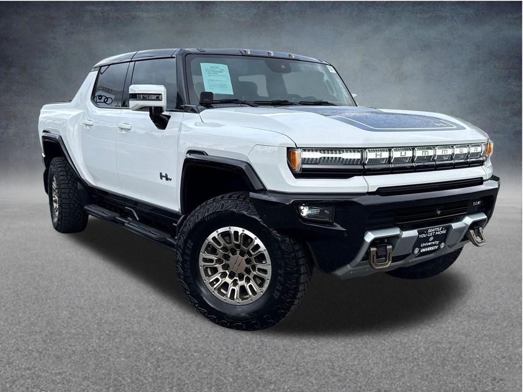 Interstellar White 2022 GMC Hummer EV Pickup Edition 1 Crew Cab AWD Pickup Truck All-Wheel Drive 1-Speed Automatic