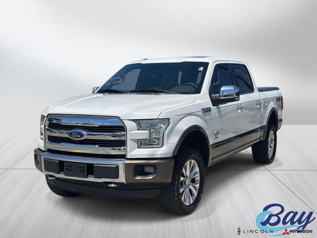 White 2016 Ford F-150 King Ranch SuperCrew 4WD Pickup Truck Four-Wheel Drive 6-Speed Automatic