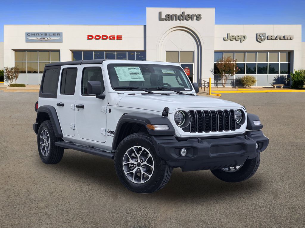 White 2025 Jeep Wrangler Sport S 4-Door 4WD SUV / Crossover Four-Wheel Drive Automatic