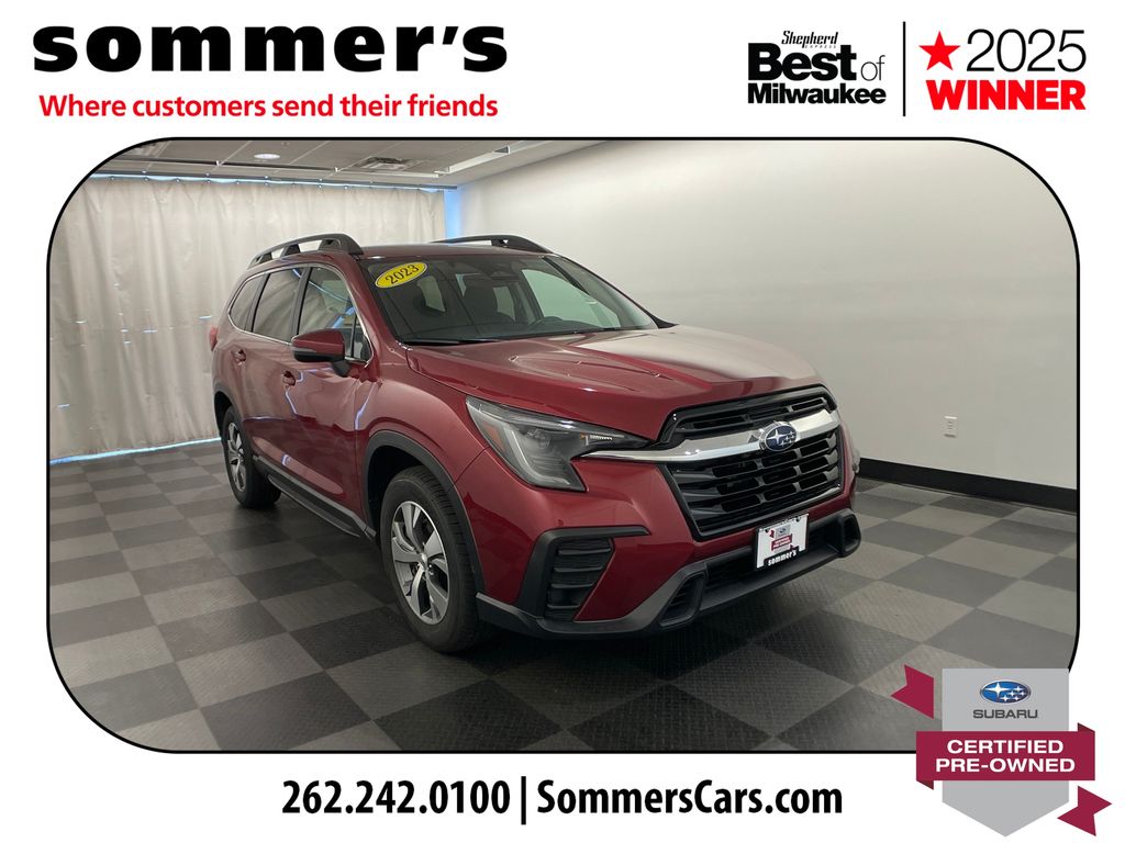 Crimson Red Pearl 2023 Subaru Ascent Premium 7-Passenger AWD SUV / Crossover All-Wheel Drive Continuously Variable Transmission