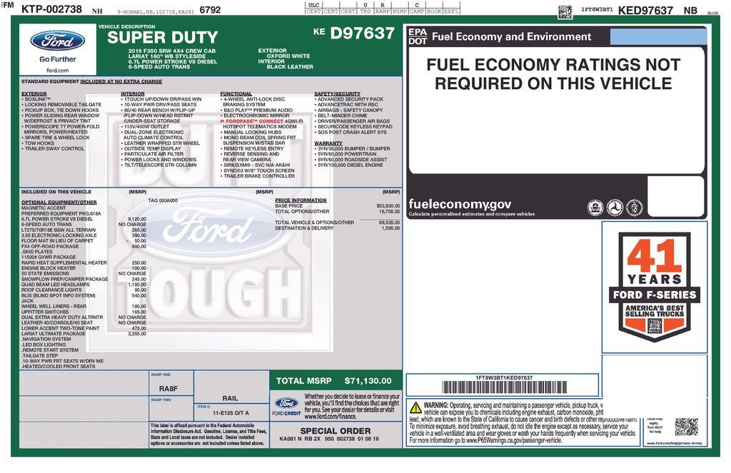 2019 Ford F-350 LARIAT