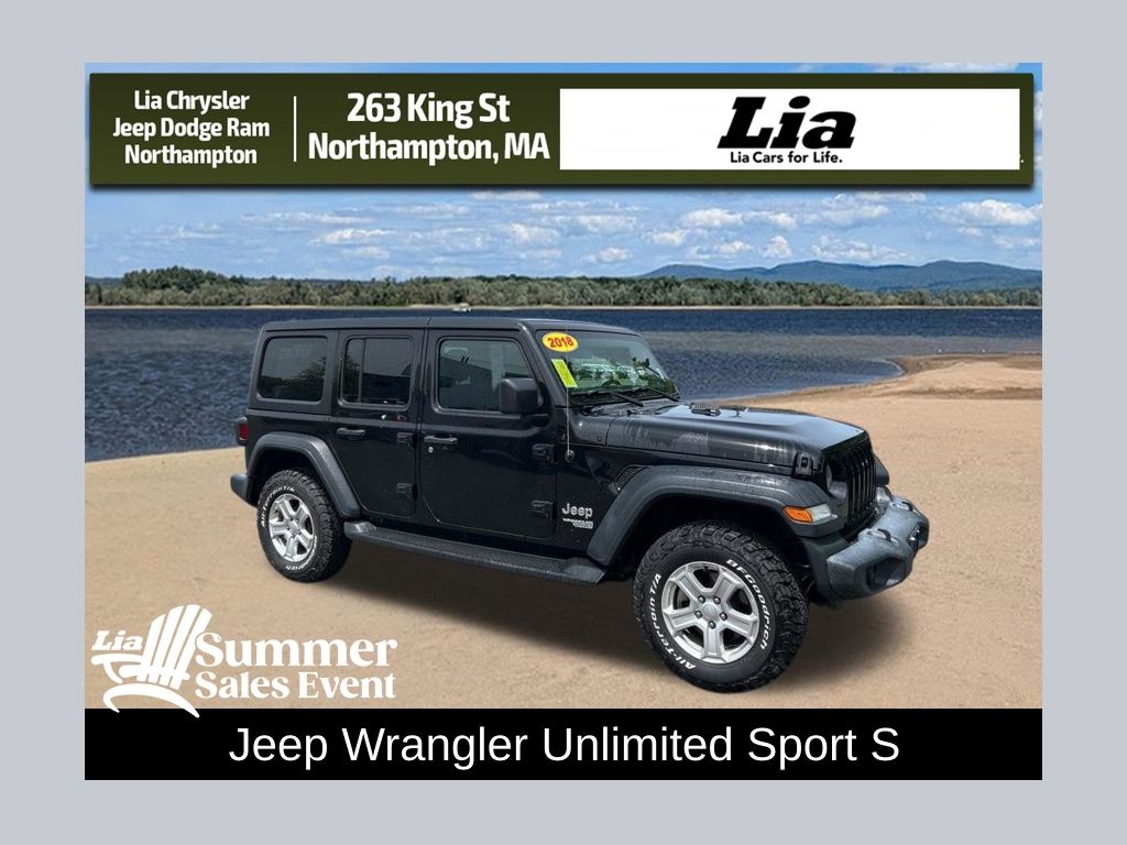 Black Clearcoat 2018 Jeep Wrangler Unlimited Sport S 4WD SUV / Crossover Four-Wheel Drive 8-Speed Automatic