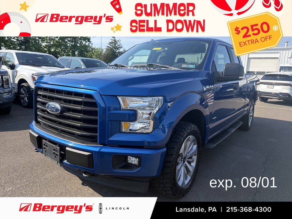 Lightning Blue 2017 Ford F-150 Pickup Truck Four-Wheel Drive 6-Speed Automatic