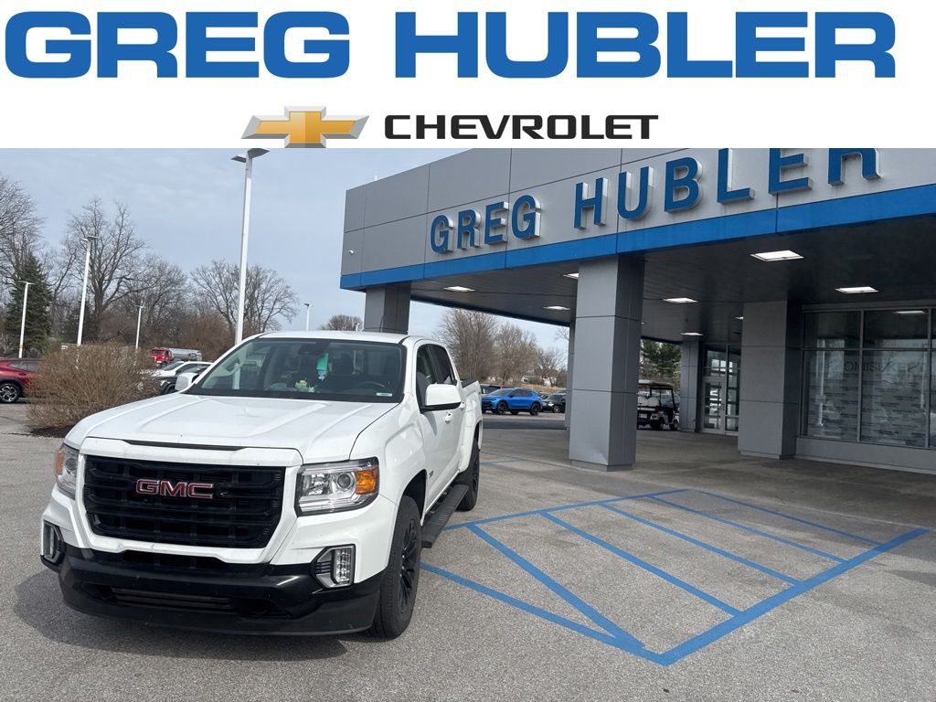 Summit White 2022 GMC Canyon Elevation Crew Cab 4WD Pickup Truck Four-Wheel Drive 8-Speed Automatic